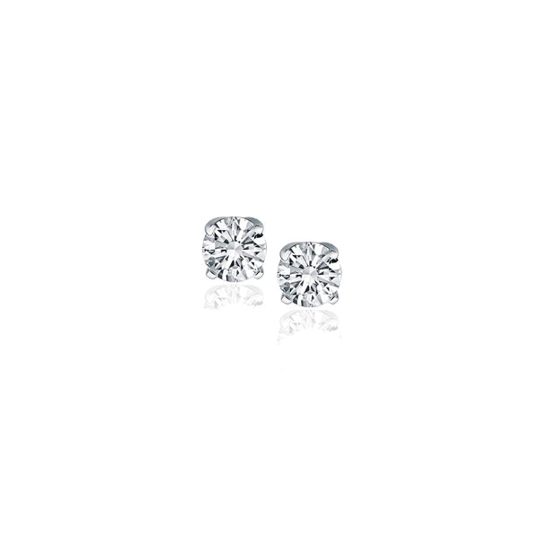 14k Gold Diamond Four Prong Stud Earrings (.35 cttw)