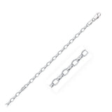 3.2mm 14k White Gold Oval Rolo Chain