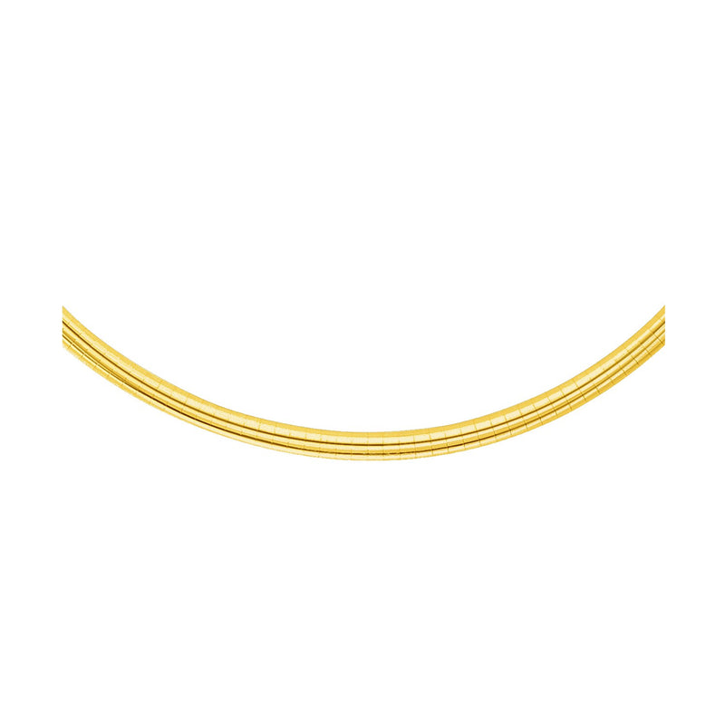 4.0 mm 14k Yellow Gold Classic Omega Bracelet